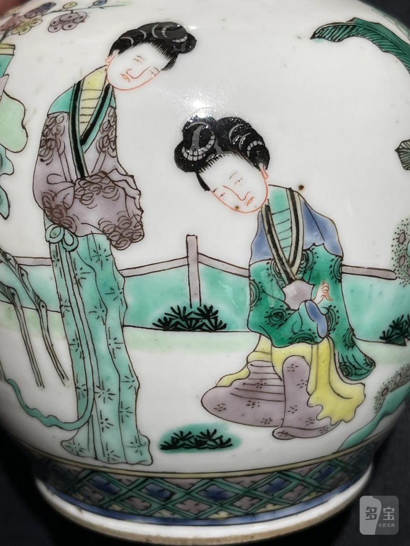 清晚期 五彩人物纹葫芦瓶一对 - 图16